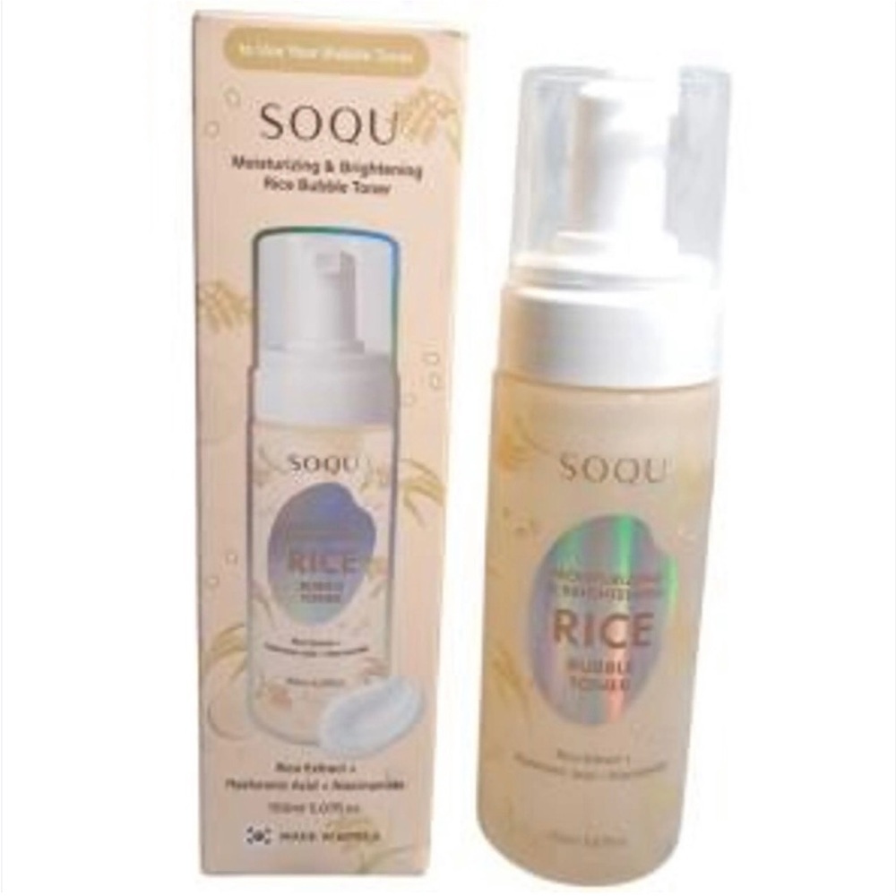SOQU Moisturizing & Brightening Rice Bubble Toner 150ml made in korea